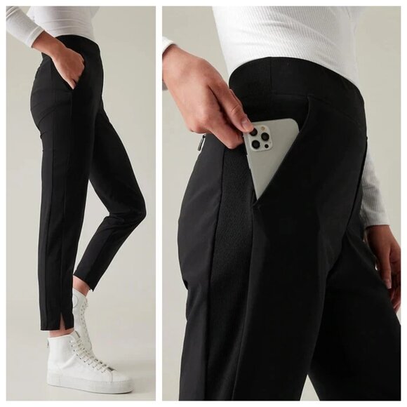 Athelta Brooklyn Mid Rise Ankle Pant Black Size 0 - Picture 2 of 12